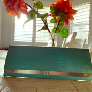Halston Heritage Clutch Purse -In Teal